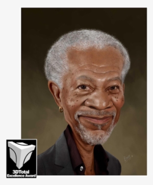 Morgan Freeman Caricature Featuring At 3d Total Ga - Caricature #2263789