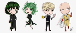 Fubuki, Tatsumaki, Genos And Saitama - Cartoon #2266039