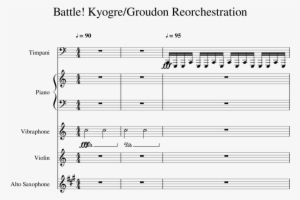 Kyogre/groudon Reorchestration Sheet Music 1 Of 10 - Mortal Kombat Percussion Sheet Music #2266207