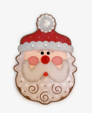 Santa Face Shaped A7 Card - Cartoon #2267932