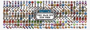 Kyrise's Free Rpg Icon Pack - Rpg Icons 16 X 16 #2268429