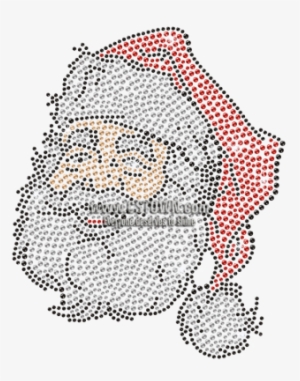 Hotfix Rhinestone Santa Face Bling Design - Rhinestone #2268433