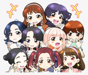 Candy Pop Line Stickers Twice - Twice Candy Pop Anime #2269104