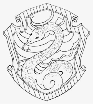 Slytherin Lineart - Harry Potter Coloring Pages Hedwig #2269435