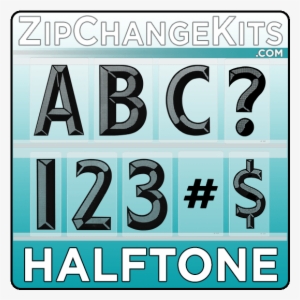 Zip Halftone 8" Marquee Kit - Number #2269751