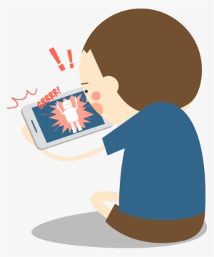 Playing Games Png Black And White Library - Play Phone Cartoon Png #2269896