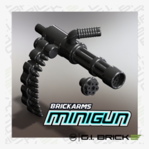 Brickarms Minigun - Brickarms 2.5 Scale Loose Weapon Gunmetal Minigun #2270016