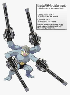 Machamp With Miniguns Pokedex - Pokemon Machamp #2270039