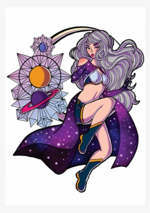 Giclee Galaxy Girl Print - Illustration #2271699