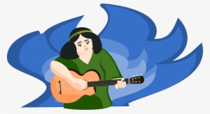 This Free Icons Png Design Of Bard Woman Playing Gitar #2273047