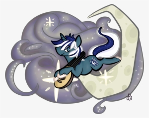 Tockien, Bard, Blue, Cloud, Crescent Moon, Instrument, - Cartoon #2273701