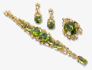 Peridot Retro Jewelry Suite - Jewellery #2276620