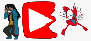 The Youtube Icon Being Distroyed By Scizor, While Kamon #2278482