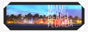 #558 - Stretched Canvas Print: Miami Beach Sunset Ocean Drive, #2280629
