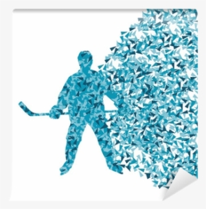 Ice Hockey Player Silhouette Sport Abstract Vector - Ice Hockey Player #2281083
