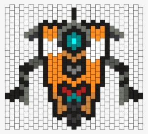 Borderlands Claptrap The Fragtrap Robot Bead Pattern - Perler Bead Robot Pattern #2281612