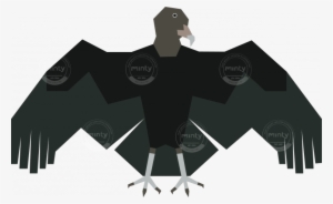Vulture With Spread Wings - Illustration #2282171