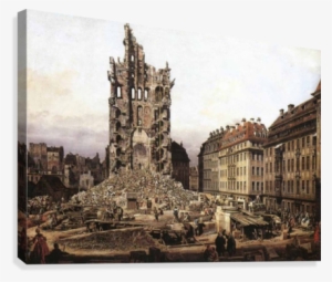 City Ruins Canvas Print - Ruins Of The Old Kreuzkirche, Dresden #2282784