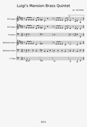 Luigi's Mansion Brass Quintet Sheet Music Composed - Hips Don T Lie Trumpet #2284119