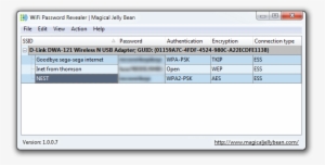 Download Magical Jelly Bean Wi-fi Password Revealer - Show Wifi Password In Windows 10 #2285743