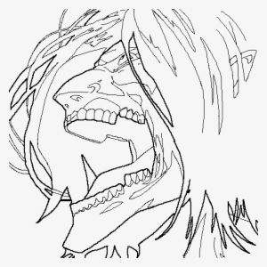 Eren In Titan Form - Line Art - Free Transparent PNG Download - PNGkey