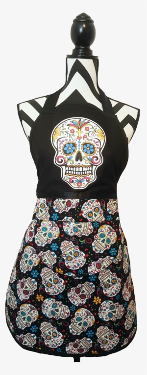Sugar Skull Apron Png Skull Apron - Black Skulls Tote Purse, Womens Shoulder Bag, Medium #2287174