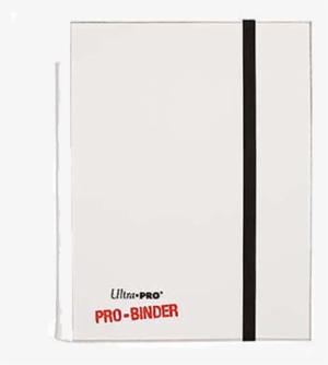 9 Pocket White Pro Binder With Embossed Middle Black - Paper Product #2287940