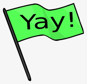Clipart Transparent Stock Yay Green Flag Clip Art At - Yay Clip Art #2289032
