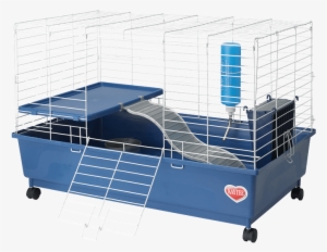 Deluxe 30 X 18, 2-level Guinea Pig Cage - Kaytee Deluxe Guinea Pig Cage, Blue #2289743