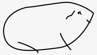 Guinea Pig Lineart Sketch - Guinea Pig Line Art #2290460
