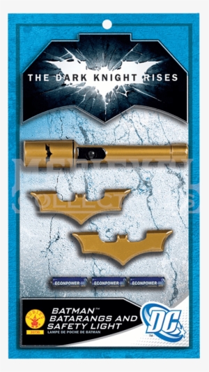 The Dark Knight Rises Batarang And Safety Light Set - Dc Comics #2290545