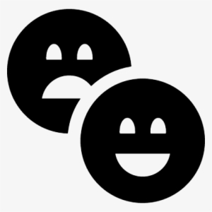 Png Backgrounds Sad And Happy Faces ⋆ Free Vectors, - Happy And Sad Icon #2290808