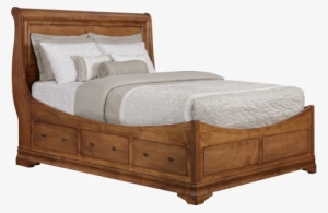 Sleigh Bed Png Transparent Picture - Wood Bed Storage Png #2291764