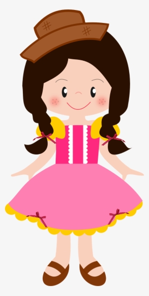 Menina Caipira Cute Montando Minha Festa - Molde Boneca Festa Junina #2292134