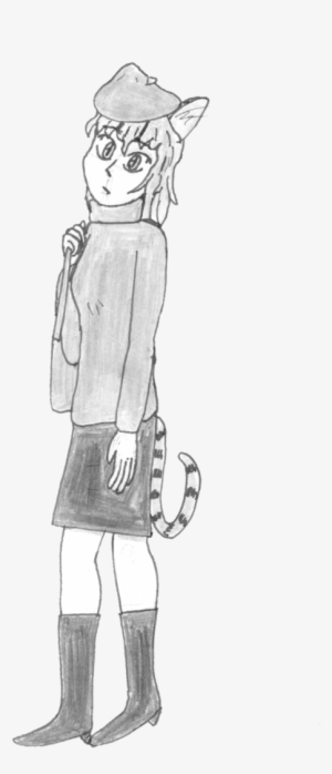 Beret Cat Girl - Illustration #2292607