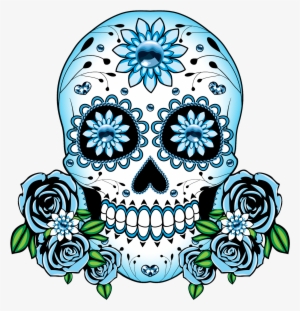 Le Kon Celebrates Día De Muertos - Blue Sugar Skull #2293892