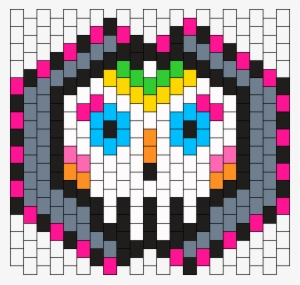 Dia De Los Muertos Kandi Mask - Kandi Bead Mask Day Of The Dead #2293916