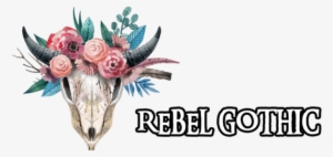 Skull With Flower Crown #2294054