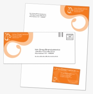 Uno Cosmetics Stationary Design - Business Class Letterhead Envelope #2294777