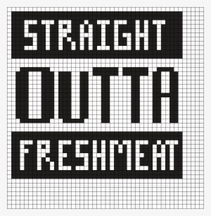 Straight Outta Freshmeat Perler Bead Pattern / Bead - T-shirt #2295851