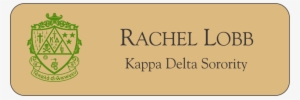 Kappa Delta Sorority Name Tags - Coaster Set Kappa Delta Sorority - Crest Green #2296430