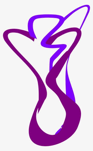 Abstract Line Image With Purple And Violet Colors - Woman Silhouette Abstract Png #2296716