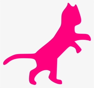Pink Cat Sillohette Clip Art At Clker - Pink Cat Clipart #2297138