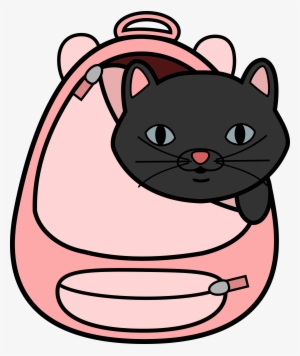 Cat In A Bag Jpg Black And White Library - Bag Clipart #2297161