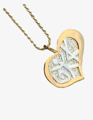 Love Pendant Gold Trim - Gold #2297248