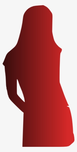 Red Shade Silhouette Woman Clip Art - Woman In Red Silhouette Png #2299216