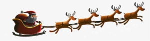 Santa Sleigh Reindeer Png - Santa And Reindeer Png #231353