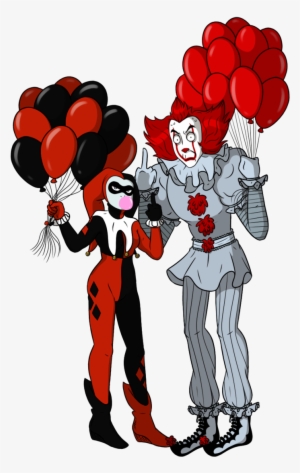 Commission For Jester Queen Of Crime By Bakhtak - Pennywise X Harley Quinn #232390
