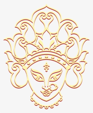 Maa Durga Vector Clipart Png - Durga Mata Clipart Png #232601