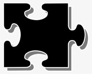 Black Puzzle Piece Clip Art - Black Puzzle Piece Png #233530